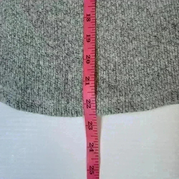 Loft Womens Med Gray Hooded Tunic Sweater Top Long Sleeve Acrylic Blend - Picture 3 of 10